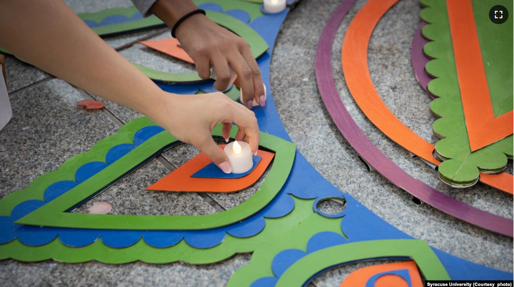 FILE - Syracuse students gathered to celebrate Diwali in the autumn. (Photo courtesy of Syracuse University)