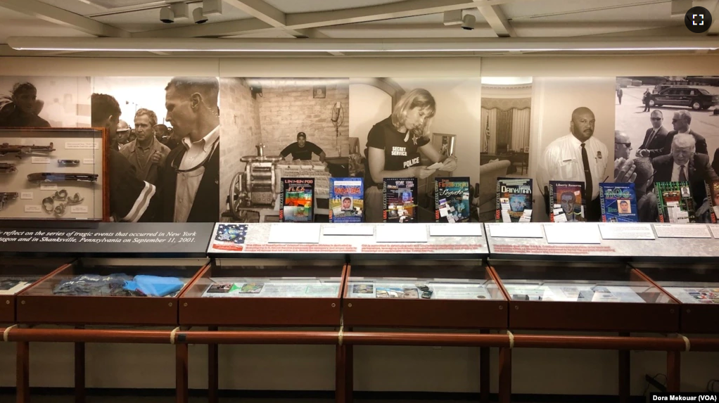 The U.S. Secret Service Museum is located inside the agency's Washington, D.C., headquarters. (Dora Mekouar/VOA)