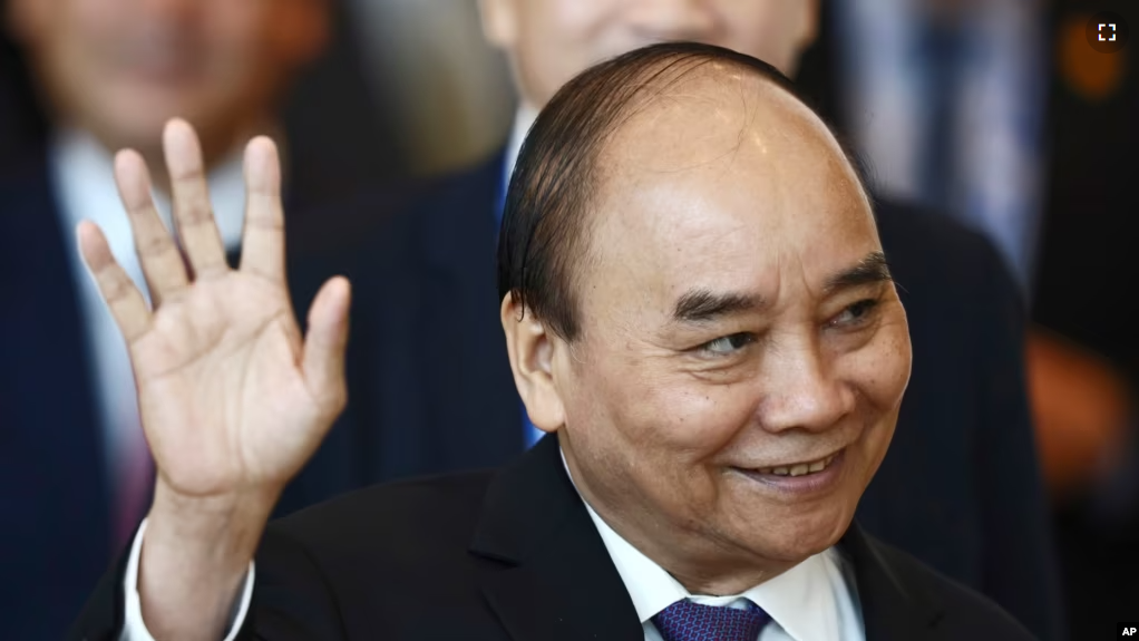 FILE - Vietnam's President Nguyen Xuan Phuc arrives at the APEC Economic Leaders Meeting during the Asia-Pacific Economic Cooperation, also known as APEC summit, Nov. 19, 2022. (AP)