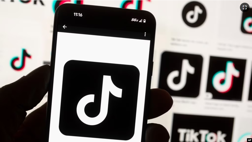 FILE - The TikTok logo is seen on a cellphone on Oct. 14, 2022, in Boston.