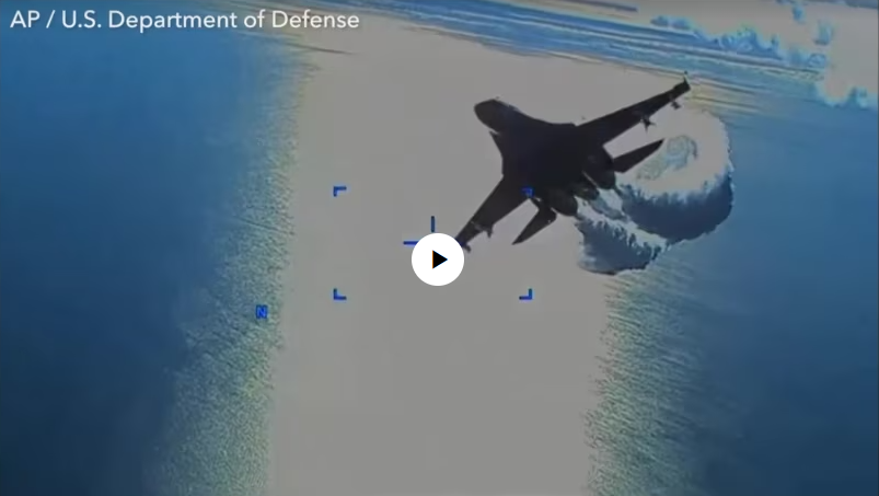 US Military Video of Drone Incident over Black Sea