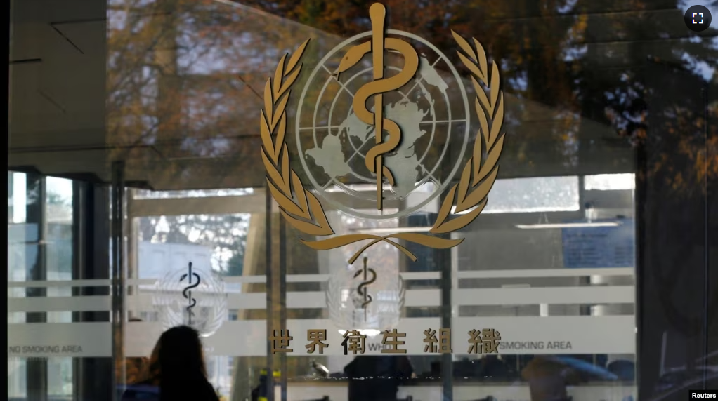 FILE - A logo is pictured on the World Health Organization (WHO) headquarters in Geneva, Switzerland on November 22, 2017. (REUTERS/Denis Balibouse/File Photo)