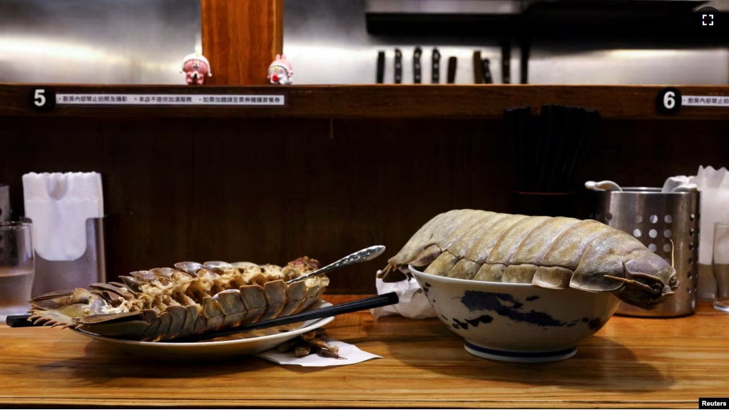 Giant isopod ramen is served at a restaurant in Taipei, Taiwan May 27, 2023. (REUTERS/Ann Wang)