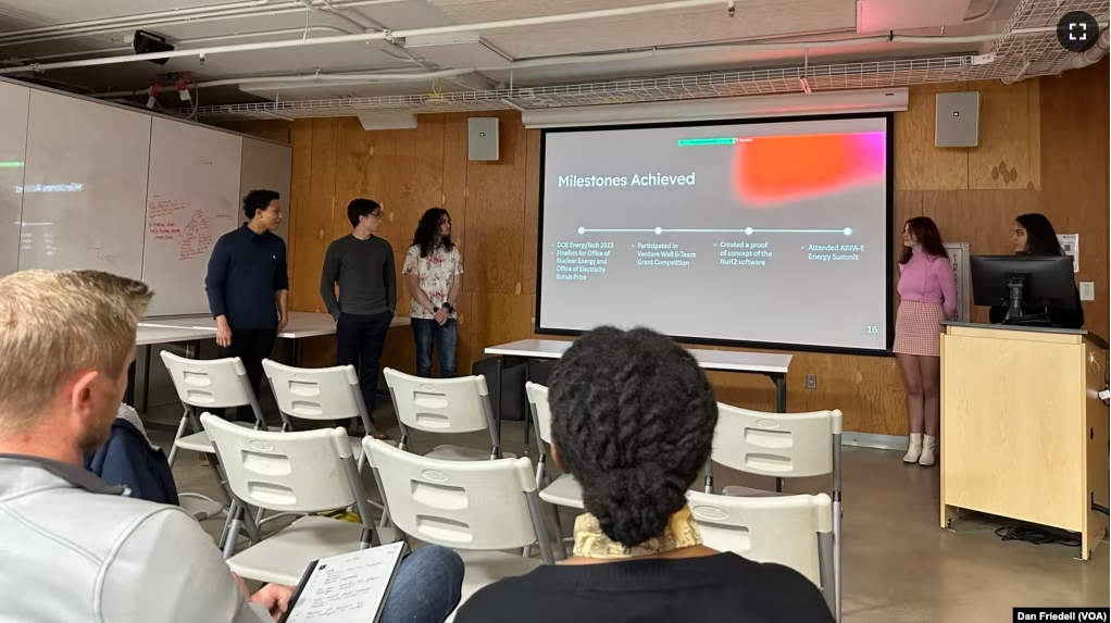 The Great Lakes Energy Institute's ThinkFellows presented their end of the year "pitch" in late April at Case Western Reserve University. (Courtesy photo from Case Alumni Association)