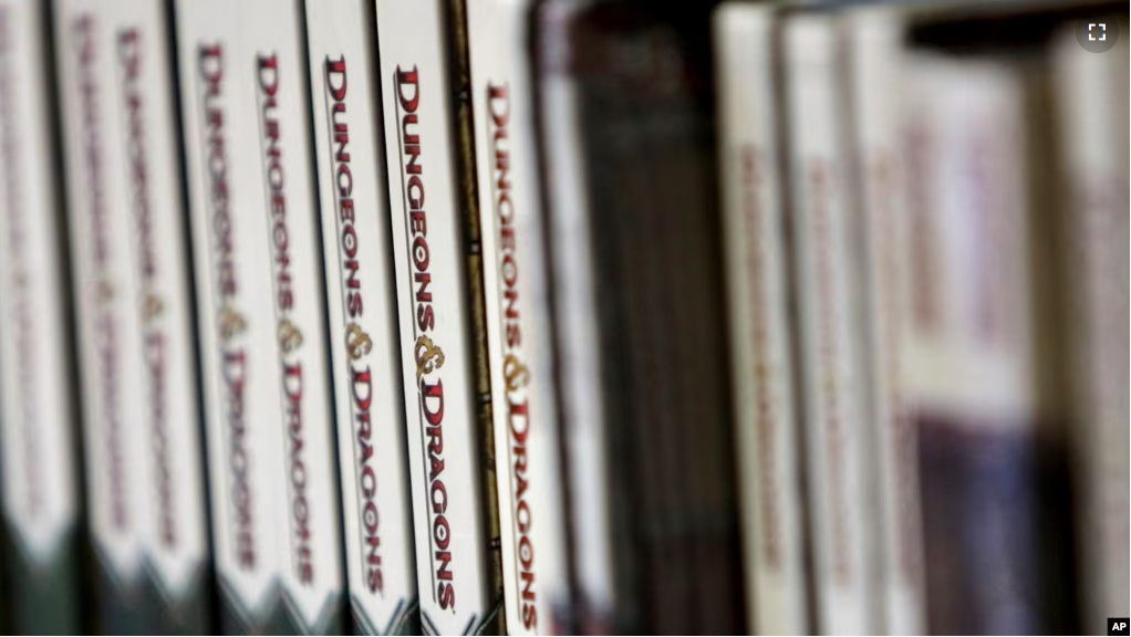 In this file image, Dungeons & Dragons books sit on display at Cape Fear Games in Wilmington, N.C., on Aug. 8, 2014. (Jason A. Frizzelle/The Star-News via AP, File)