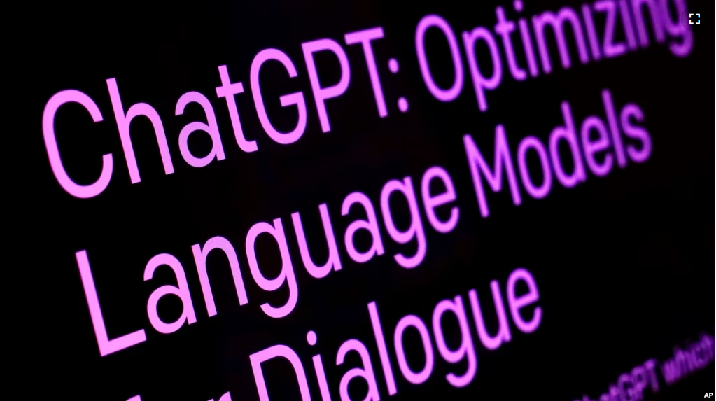 In this file photo, text from the ChatGPT page of the OpenAI website is shown in this photo, in New York, Feb. 2, 2023. (AP Photo/Richard Drew, File)