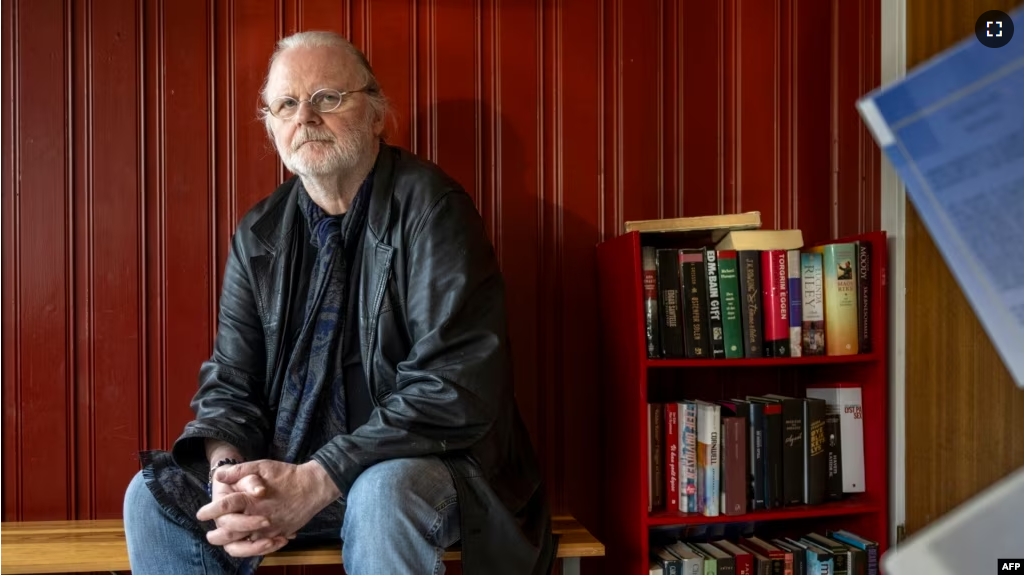 Norwegian playwright Jon Fosse poses for a photo at his home near Frekhaug, north of Bergen in Norway on October 5, 2023, after the Swedish Academy awarded him the 2023 Nobel literature prize. (Photo by EIRIK HAGESAETER / Bergensavisen / AFP)