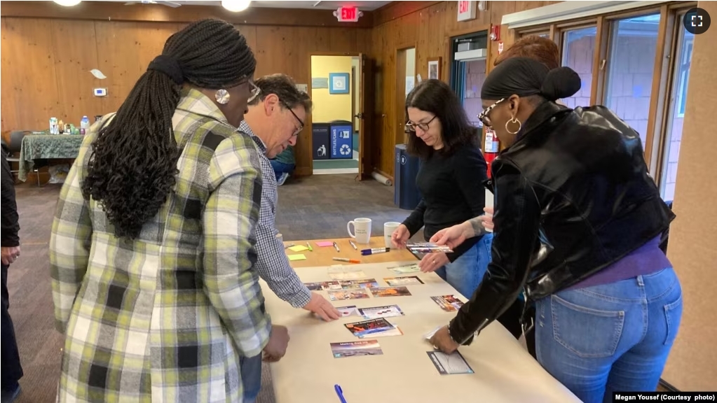 Debra Rosenthal, top right, worked to bring a climate change board game to her university class.