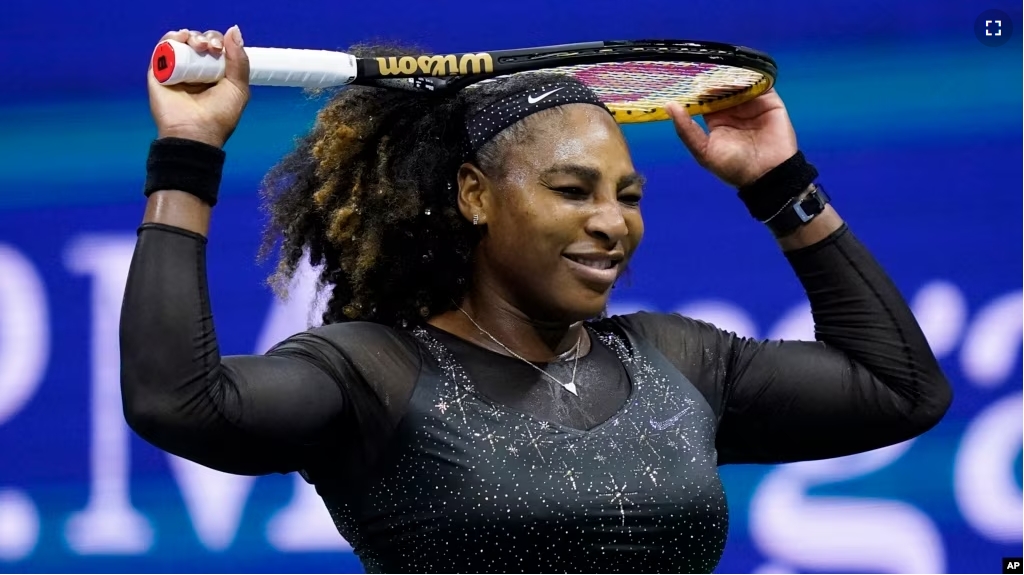 FILE - Serena Williams, of the United States, reacts during a match at the U.S. Open tennis championships, Sept. 2, 2022, in New York. Williams and Ruby Bridges will be inducted into the National Women’s Hall of Fame next year. (AP Photo/Charles Krupa, file)