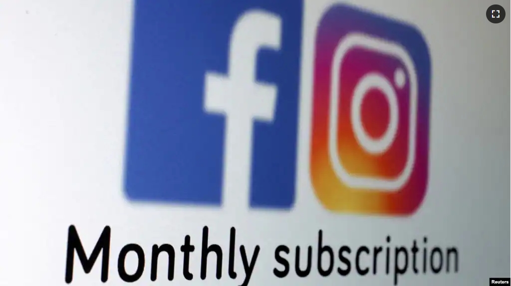 FILE - The logos of Facebook and Instagram and the words "Monthly subscription" are seen in this picture illustration taken January 19, 2023. (REUTERS/Dado Ruvic/Illustration)