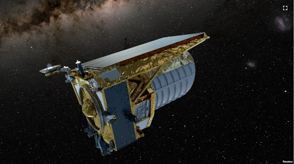 An artist's concept shows the Euclid space telescope, built by the European Space Agency (ESA) in operation, in this undated handout image. (European Space Agency (ESA)/Handout via REUTERS )