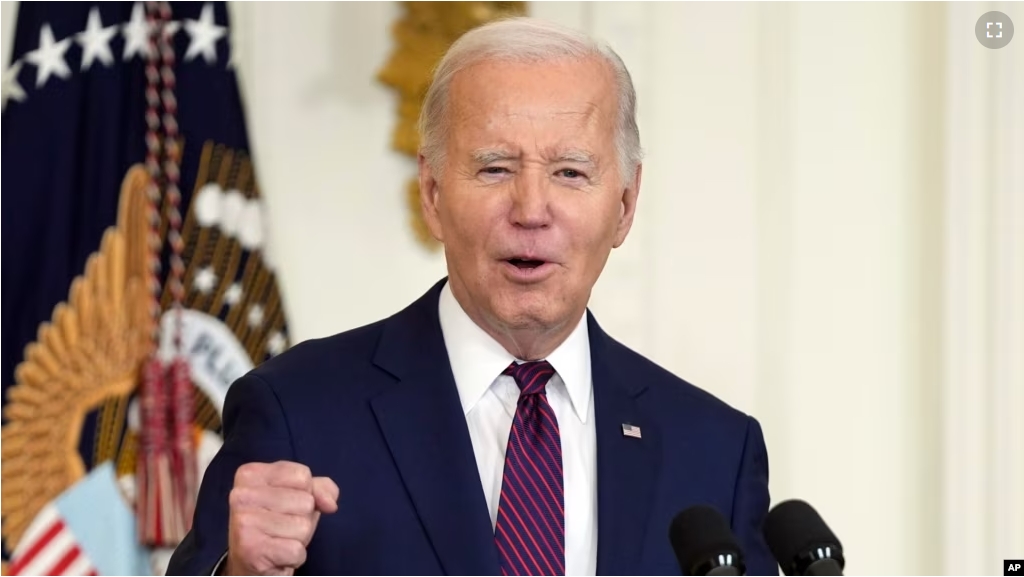 In this file photo, U.S. President Joe Biden speaks in the East Room of the White House, on January 19, 2024,. (AP Photo/Evan Vucci, File)