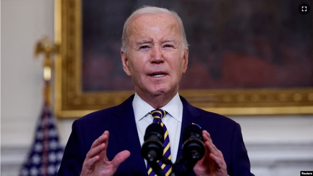 FILE - U.S. President Biden delivers remarks urging Congress to pass the Emergency National Security Supplemental Appropriations Act, in Washington, U.S., February 6, 2024. (REUTERS/Evelyn Hockstein/File Photo)