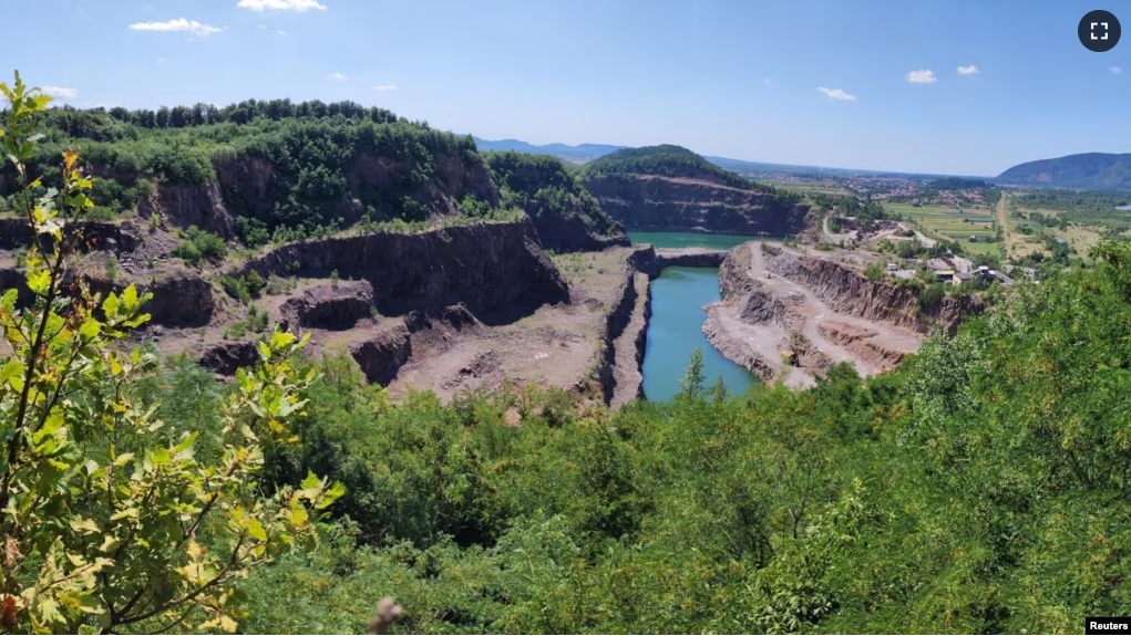 FILE - A view of the Korolevo quarry in western Ukraine, surrounded by archaeological sites, August 12, 2021. (Roman Garba/Handout via REUTERS)