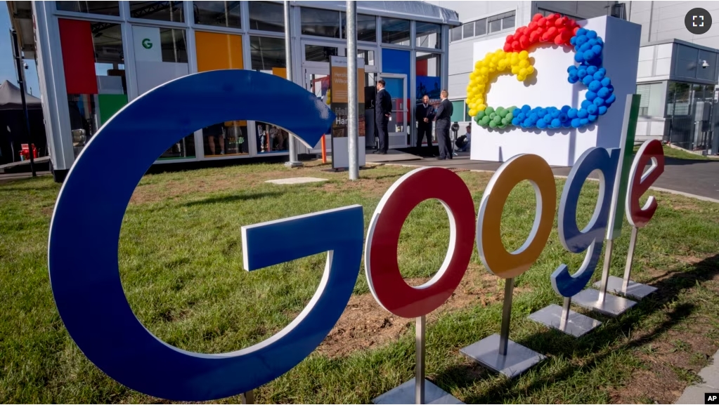 FILE - Google's first datacenter in Germany is pictured during its inauguration in Hanau near Frankfurt, Germany, Oct. 6, 2023. (AP Photo/Michael Probst, File)