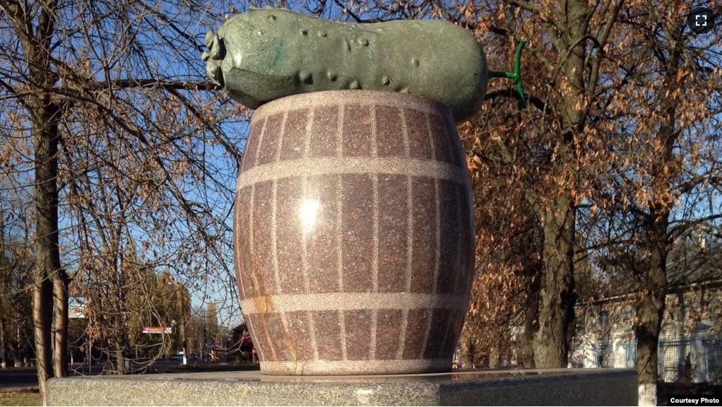 Nizhyn pickle monument in Nizhyn, Ukraine. (Courtesy photo)