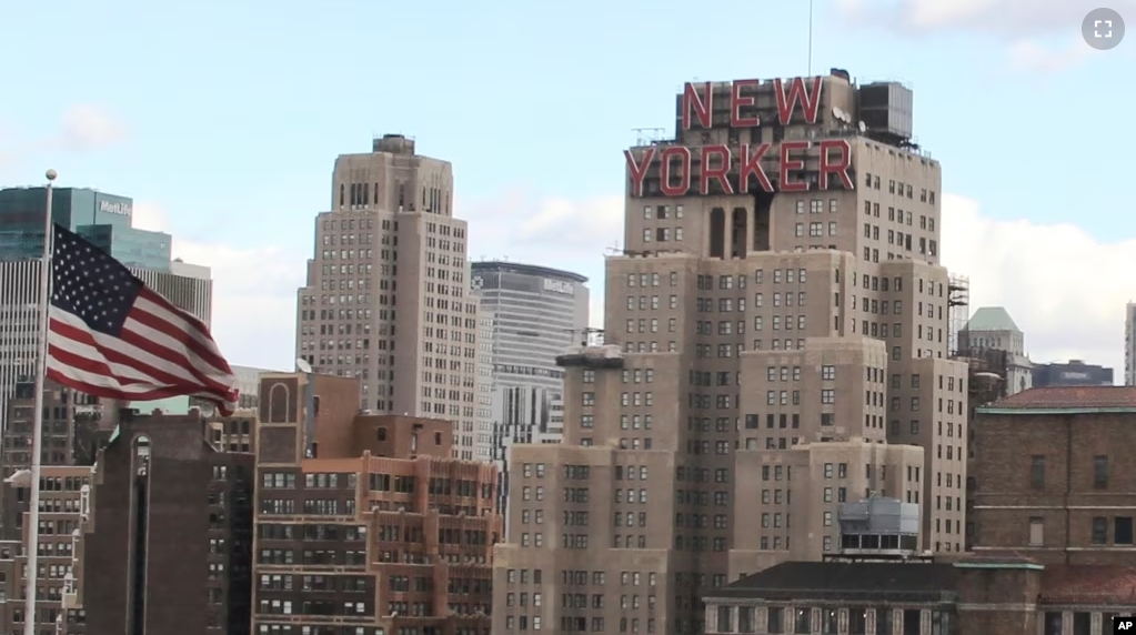 FILE - The New Yorker Hotel is seen in New York, Nov. 8, 2013. A man who succeeded in using a New York City housing law to live rent-free in the iconic hotel has been charged with fraud after he claimed to own it. (AP Photo/Peter Morgan, File)