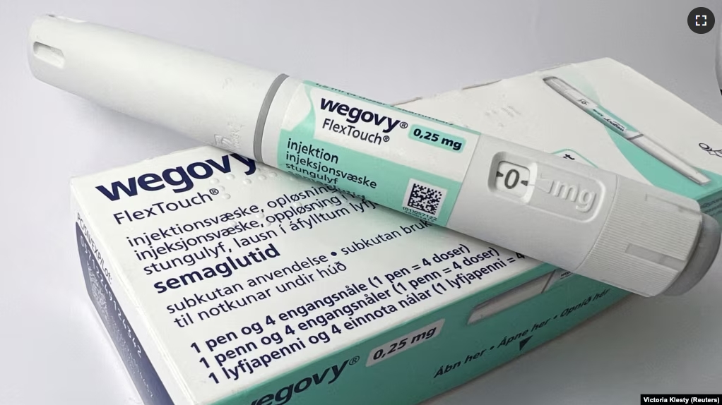 Pictured here is an injection pen of Novo Nordisk's weight-loss drug Wegovy. (REUTERS/Victoria Klesty/illustrated archive photo)