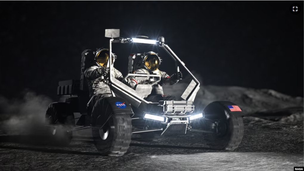 This artist’s concept depicts the design of NASA’s Lunar Terrain Vehicle (LTV). (Image Credit: NASA)