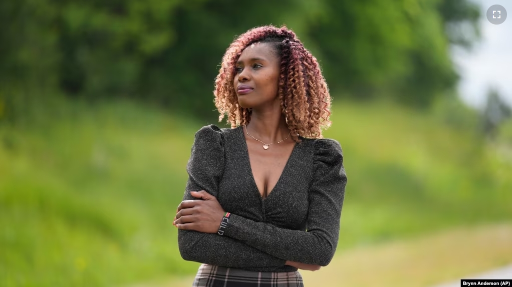 Culix Wibonele is a certified nursing assistant working in long-term care in Lawrenceville, Geogia, April 29, 2024. (AP Photo/Brynn Anderson)