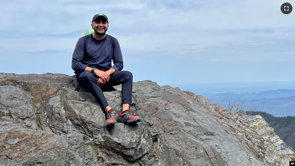 FILE - Prince Bhojwani hikes the Appalachian Trail in Great Smoky Mountains National Park in Tennessee on April 17, 2022. (Nita Bhojwani via AP)