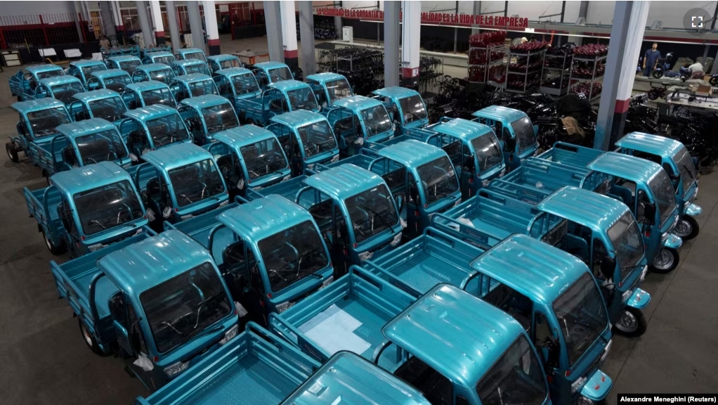 A view of the Caribbean Electric Vehicles (VEDCA) factory in Havana, Cuba, July 15, 2024. (REUTERS/Alexandre Meneghini)