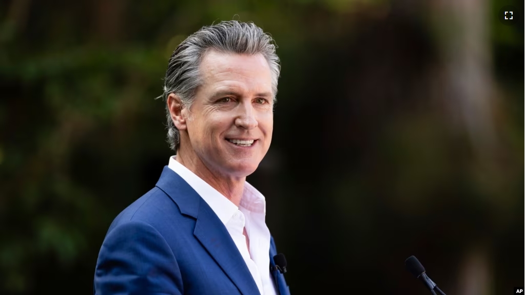 In this file photo, California Gov. Gavin Newsom speaks at the opening ceremony for Panda Ridge, the new exhibit at the San Diego Zoo, Aug. 8, 2024, in San Diego. (AP Photo/Derrick Tuskan, File)